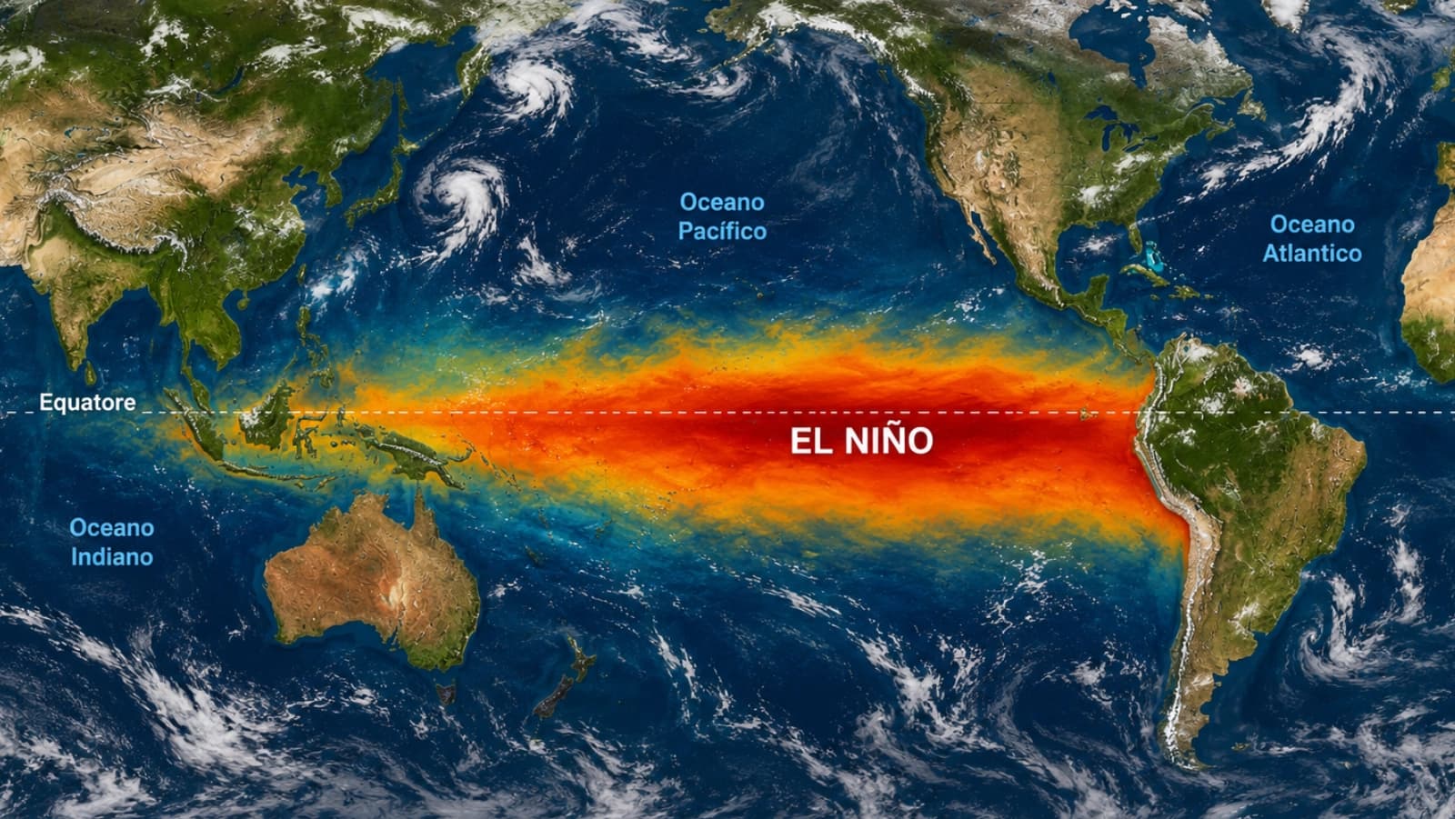 El Niño si intensifica: l'Onu avverte di un rischio climatico globale elevato nei prossimi mesi