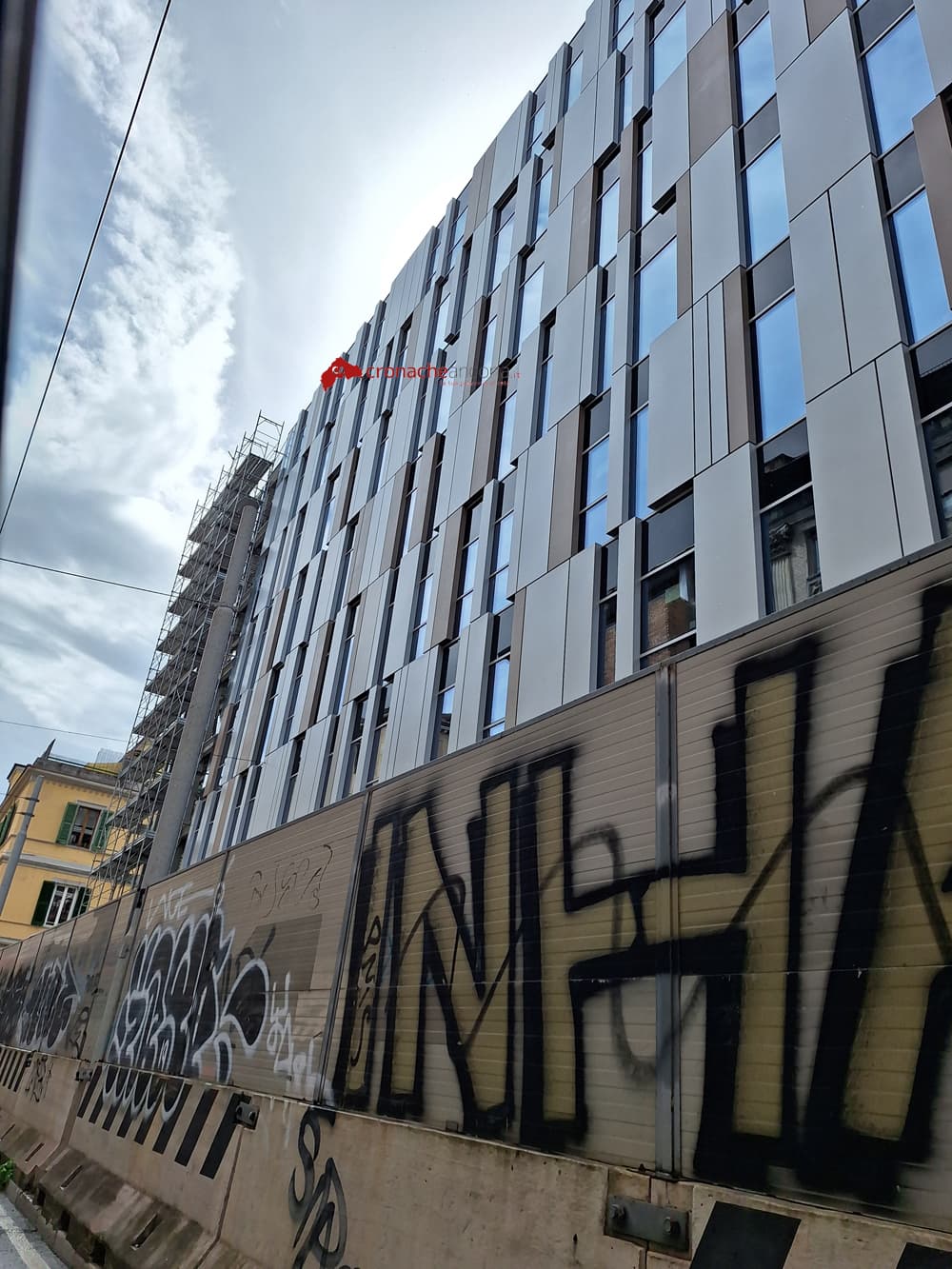 Sopralluogo di Univpm e Provincia  nel cantiere del Palazzo di vetro:   «Sarà pronto tra qualche mese»
